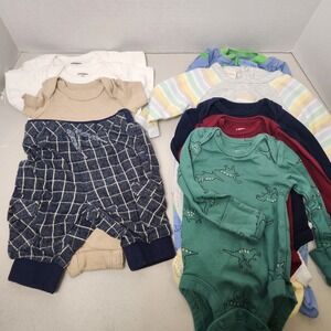 Mixed Lot Newborn 0-3‎ Months Infant Clothes Bodysuits Pants Long Sleeve Footies